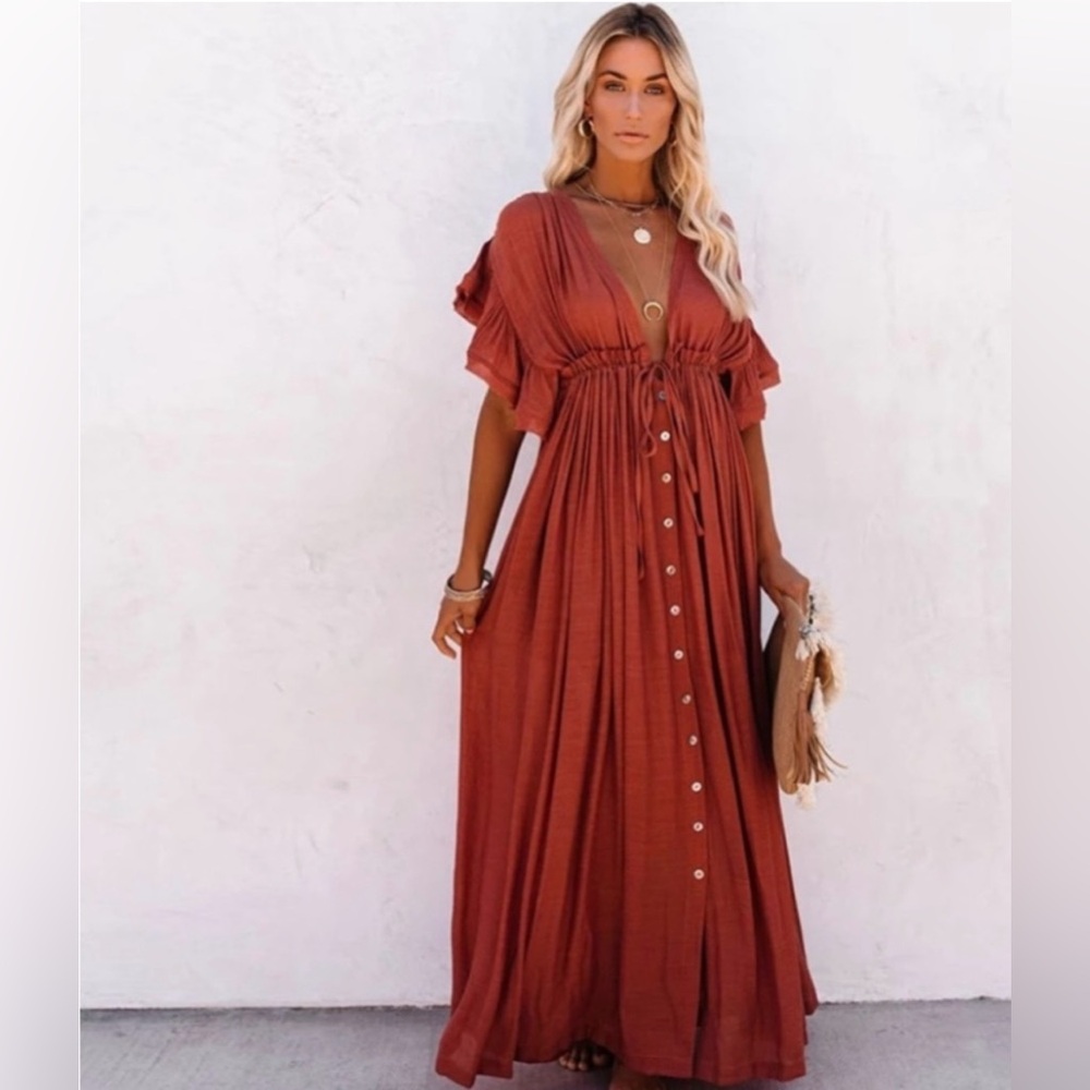 Flawless Terracotta Dress